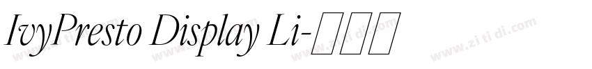 IvyPresto Display Li字体转换